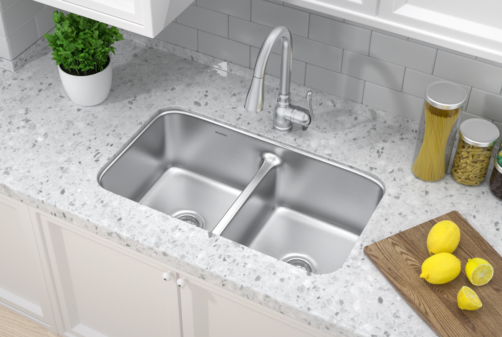acrylic double bowl kitchen sink