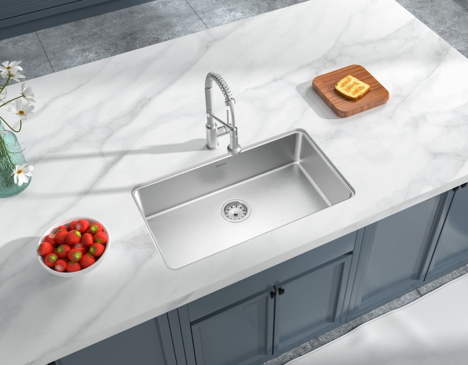single bowl vs undermount kitchen sink